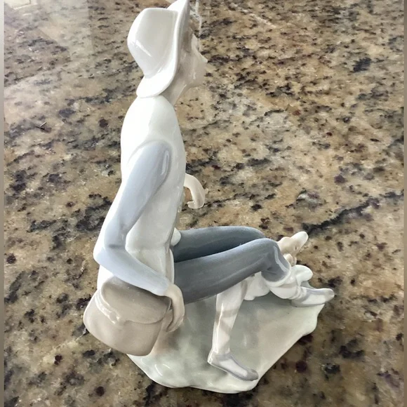 Lladro - Shepherd Boy with Dog Figurine #4659 - gloss finish